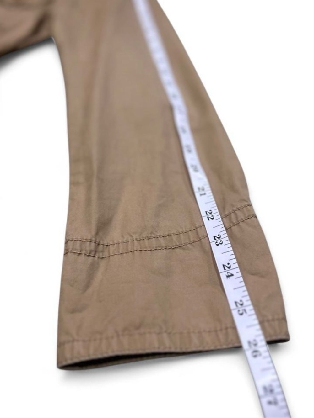 Khaki J.Crew Chino Utility Belted Jacket Cotton Cargo Capsule Military Coat L - Picture 7 of 8